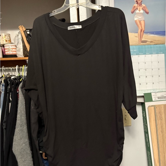 Doublju Tops - Doublju Women's Long Sleeve Tee - Black